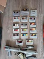 SNES Games + Nintendo Scope Geweer + Converter, Spelcomputers en Games, Games | Nintendo Super NES, Gebruikt, 1 speler, Vanaf 7 jaar