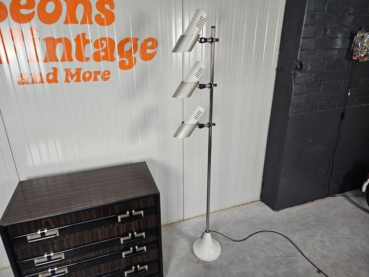 Vintage Italiaanse vloerlamp spots Stilnovo, Huis en Inrichting, Lampen | Vloerlampen, Gebruikt, 150 tot 200 cm, Metaal, Ophalen of Verzenden