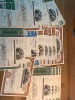 Aandelen diverse amerikaanse bedrijven, Postzegels en Munten, Aandelen en Waardepapieren, Ophalen of Verzenden, 1950 tot 1970