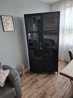 Zwarte Kast met Glas - H200, B100, D40, Met deur(en), Glas, Zo goed als nieuw, Modern