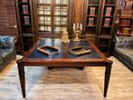 Schrijftafel bibliotheek tafel leer inleg, Antiek en Kunst, Antiek | Meubels | Tafels, Ophalen