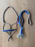 Nieuw: arabian touwhalster + neckrope. PONY. Beige + blauw, Dieren en Toebehoren, Paarden en Pony's | Hoofdstellen en Tuigage