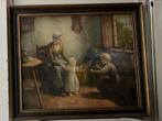 Louis Soonius Schilderij - Familie Scène, Antiek en Kunst, Kunst | Schilderijen | Klassiek, Ophalen