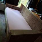 Steigerhouten 2,5-zits bank/bed met opberglades  - Slaapbank, Ophalen, Zo goed als nieuw, Eenpersoons, 90 cm