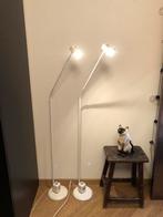 Vintage set van 2 witte Vrieland Design vloerlampen | 1980s, Huis en Inrichting, Lampen | Vloerlampen, 100 tot 150 cm, Ophalen of Verzenden