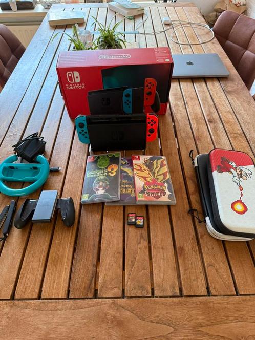 Switch V2 2019, Spelcomputers en Games, Spelcomputers | Nintendo Switch, Zo goed als nieuw, Switch 2019 Upgrade, Met 1 controller