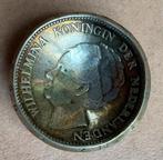 Zilveren gulden, Wilhelmina, gebruikt als lepel, 1 gulden, Zilver, Ophalen of Verzenden, Koningin Wilhelmina