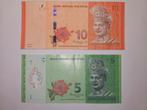 2x bankbiljetten Maleisië, Postzegels en Munten, Bankbiljetten | Azië, Ophalen of Verzenden, Zuidoost-Azië