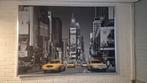 Canvas Poster Times Square New York 140x100cm, Ophalen of Verzenden, Zo goed als nieuw, Foto of Poster, 75 cm of meer