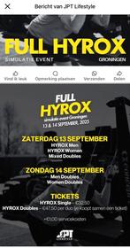 Hyrox ticket woman-doubles 14 september, Tickets en Kaartjes, Twee personen