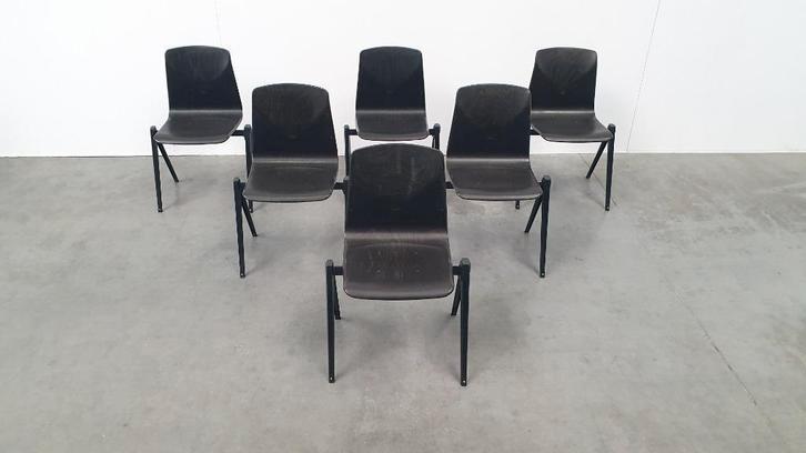 thurop pagholz industriële design stoel vintage galvanitas, Huis en Inrichting, Stoelen, Gebruikt, Eén, Hout, Metaal, Bruin, Ophalen