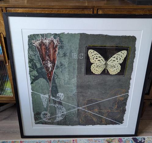 Kunstwerk van Mark Verdoes, 75x75 cm, gemengde techniek, Huis en Inrichting, Woonaccessoires | Wanddecoraties, Zo goed als nieuw
