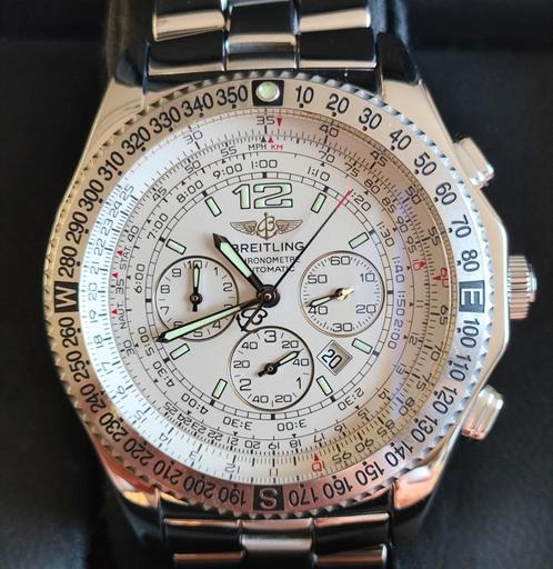 T.K. Breitling B-2 Chronograph, Breitling Service in 2022., Sieraden, Tassen en Uiterlijk, Horloges | Heren, Gebruikt, Polshorloge