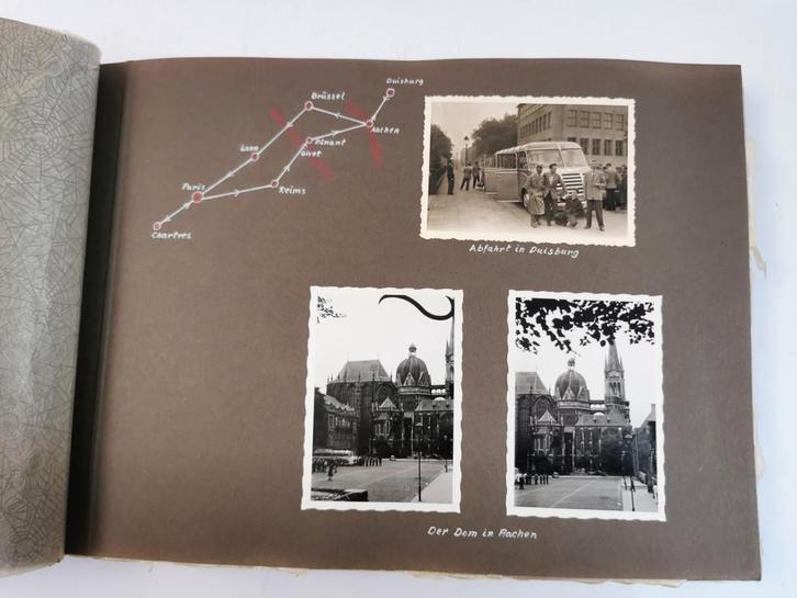 Oud Fotoalbum: Schoolreis Duisburg Parijs 1955, Verzamelen, Foto's en Prenten, Gebruikt, 1940 tot 1960, Ophalen of Verzenden