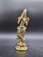 beeldje van lord Krishna  18 cm  messing /koper, Antiek en Kunst, Verzenden