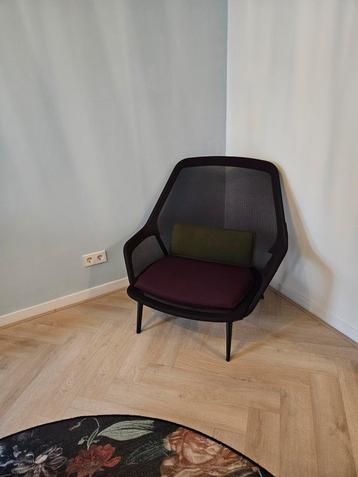 Vitra slow chair (knit) chocolate brown / black beschikbaar voor biedingen