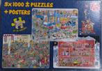 Jan van Haasteren Puzzel 3x 1000 st, Hobby en Vrije tijd, Denksport en Puzzels, Ophalen of Verzenden, 500 t/m 1500 stukjes, Zo goed als nieuw