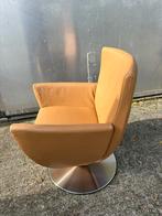 Draai fauteuil leder Brees world Design, Huis en Inrichting, Fauteuils, Ophalen, Zo goed als nieuw, 50 tot 75 cm