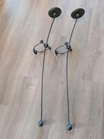 Set van 2 metalen kandelaars, Antiek en Kunst, Ophalen, Overige materialen