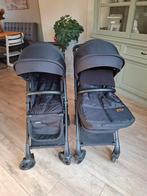 Tweelingbuggy zwart, Kinderen en Baby's, Buggy's, Ophalen of Verzenden, Zo goed als nieuw