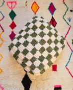 Berber vloerkussen Azilal Marokkaanse poef puur wol 70x70x30, Nijmegen, Nieuw, Ophalen of Verzenden, Mywoolnl@gmail.com
