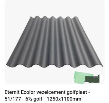 Golfplaten vezel cement eternit  beschikbaar voor biedingen