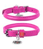 WAUDOG Glamour Rolled Halsband Leer Roze XS 20-25 cm KOOPJE!, Ophalen of Verzenden, Handgemaakt, Nieuw