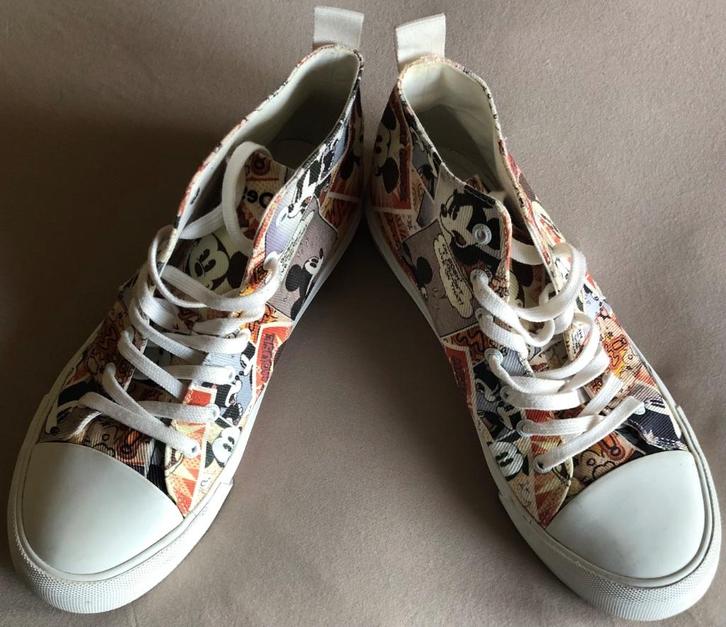 DESIGUAL Mickey all stars gympen maat 39/40 - 1x gedragen, Kleding | Dames, Schoenen, Zo goed als nieuw, Sneakers of Gympen, Overige kleuren
