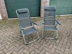 Twee comfortabele campingstoelen, Ophalen, Gebruikt, Metaal, Inklapbaar