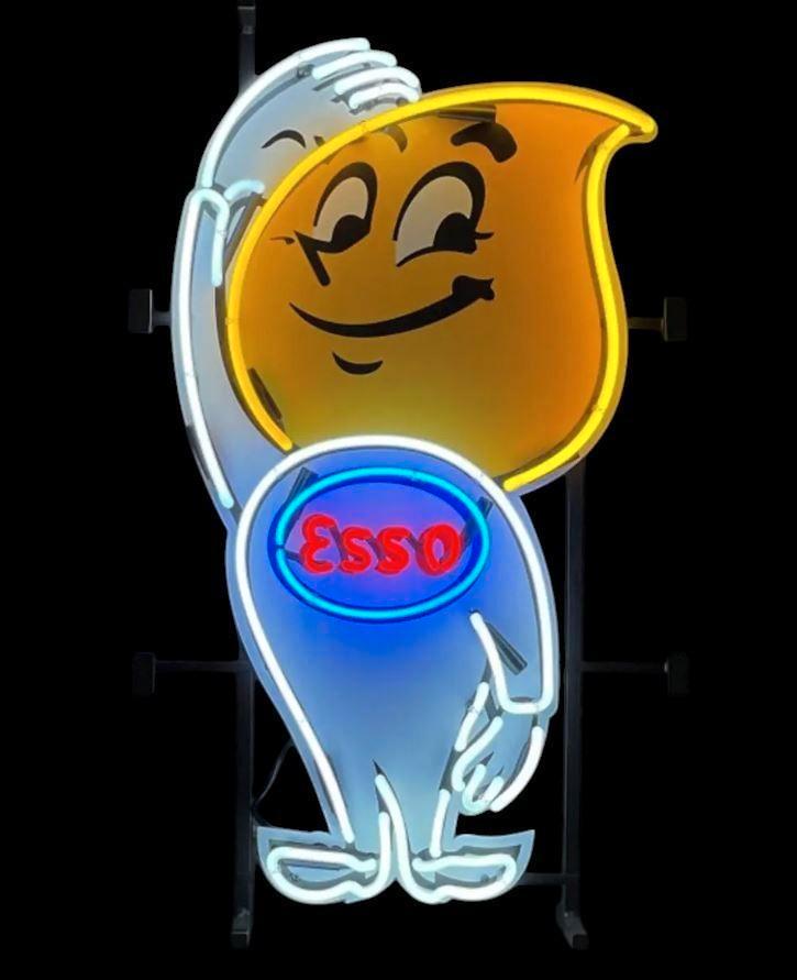 Esso piet druppel neon licht reclame garage showroom neons, Verzamelen, Merken en Reclamevoorwerpen, Nieuw, Lichtbak of (neon) lamp