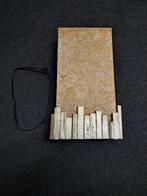 Mooie houten lamp goudkleur, Ophalen, Gebruikt, Minder dan 50 cm