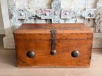 Oude houten reiskist hutkoffer kist, Ophalen of Verzenden, Minder dan 50 cm