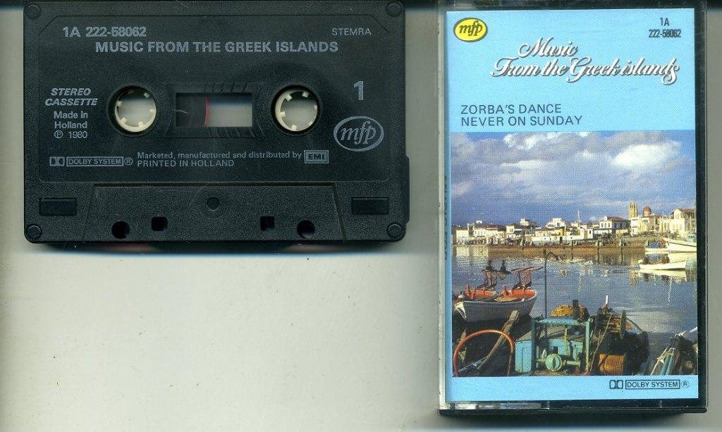 Music From The Greek Islands 11 nrs cassette 1980 ZGAN, Cd's en Dvd's, Cassettebandjes, Wereldmuziek, 1 bandje, Ophalen of Verzenden