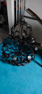 Decoratieve lamp met zwarte blaadjes, Ophalen, Gebruikt, Metaal, Decoratief