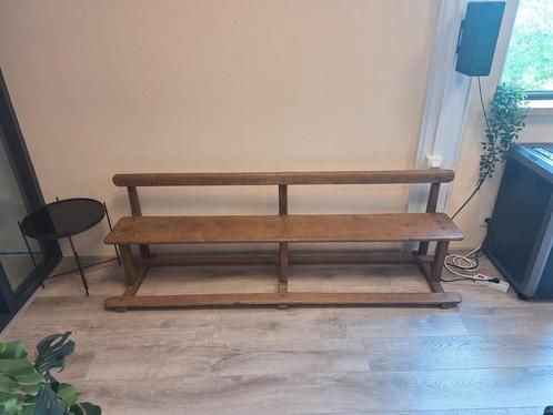 Brocante doorleefd oud schoolbankje, Antiek en Kunst, Antiek | Meubels | Stoelen en Banken, Ophalen