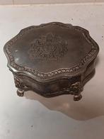 Verzilverde sieradendoos met leeuwenwapen, Ophalen of Verzenden