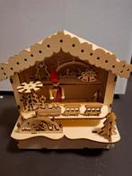 Vintage Kerst Houtsnijwerk met Verlichting, Ophalen, Hout, Minder dan 25 cm