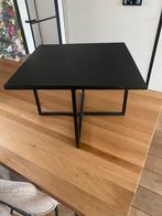 Zwart metaal bijzettafel, Minder dan 50 cm, Gebruikt, Vierkant, Tot twee personen