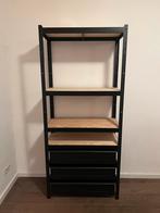 Ikea Bror stellingkast zwart metaal grenen met lades, Huis en Inrichting, Ophalen, Zo goed als nieuw