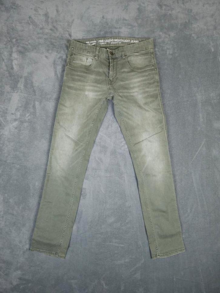 PME Legend Nightflight Broek W32 L34 Groen Pall Mall Jeans, Kleding | Heren, Spijkerbroeken en Jeans, Zo goed als nieuw, W32 (confectie 46) of kleiner