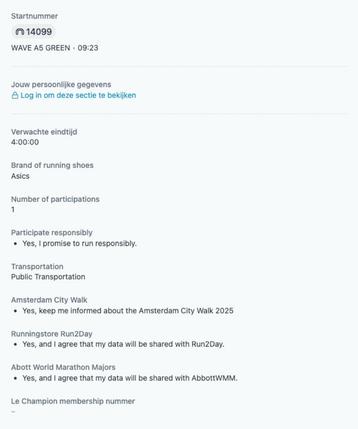 Marathon Amsterdam beschikbaar voor biedingen