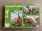 Schmidt Puzzles Dino's 3x48 stukjes, Ophalen of Verzenden, Meer dan 50 stukjes, Zo goed als nieuw, 4 tot 6 jaar