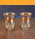 Twee oude Turkse theeglazen, verguld, Ophalen of Verzenden