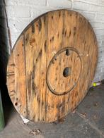 Haspel kabelhaspel tafelblad 90 cm hout rond, Gebruikt, Ophalen