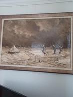 Sneeuwlandschap Strida '55 - Gerestaureerd, Antiek en Kunst, Ophalen
