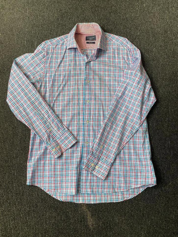 McGregor Overhemd Geblokt - Maat 41, Kleding | Heren, Overhemden, Zo goed als nieuw, Halswijdte 41/42 (L), Blauw, Ophalen of Verzenden