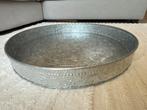 Metalen dienblad Ø50 cm mediterrane look Ibiza, Ophalen, Zo goed als nieuw, Rond, Metaal