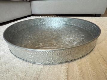 Metalen dienblad Ø50 cm mediterrane look Ibiza beschikbaar voor biedingen