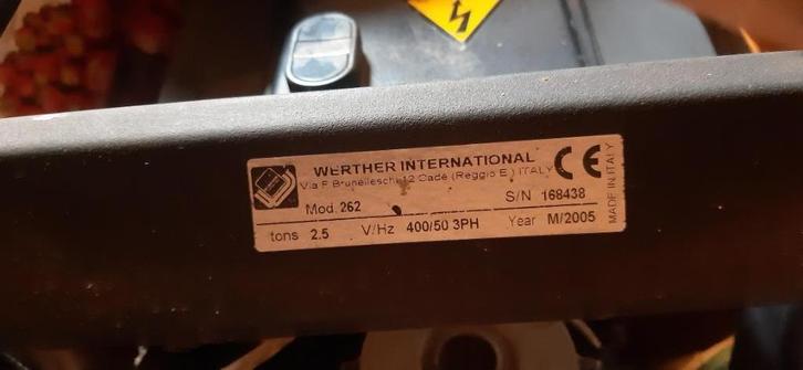 Schaarhefbrug Werther Internationel, Auto diversen, Autogereedschap, Gebruikt, Ophalen