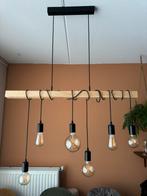 Hanglamp hout, Huis en Inrichting, Lampen | Hanglampen, Ophalen, Eettafel lamp, 50 tot 75 cm, Zo goed als nieuw